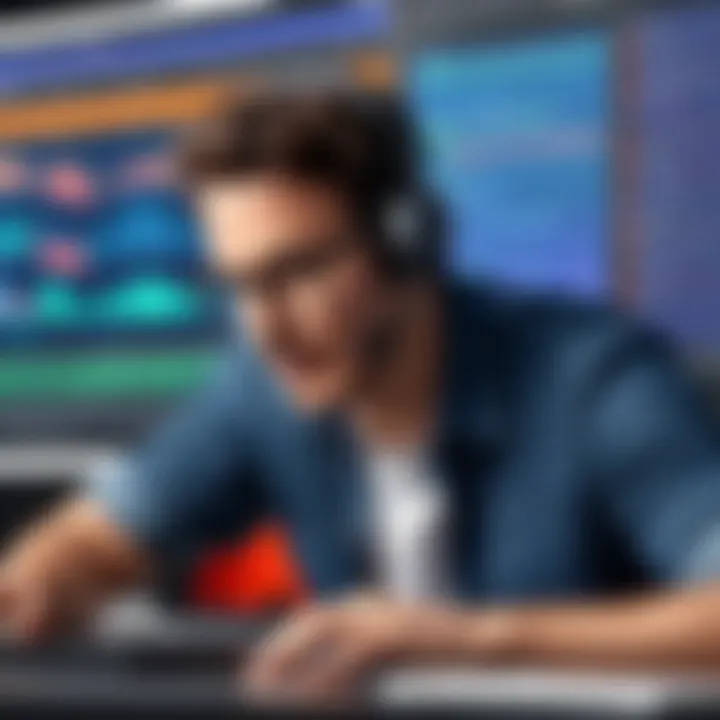 Visual representation of audio editing features in Audacity