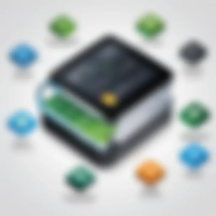 Comparison chart highlighting key features of QuickBooks and Square