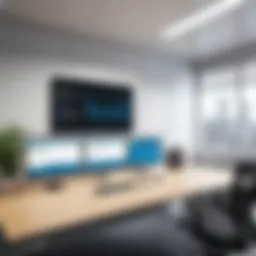 Visual representation of an office room booking interface