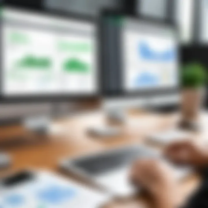 Visual representation of advanced reporting features in QuickBooks