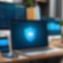 User accessing a password manager on various devices