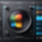 User interface of advanced audio recording software