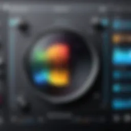 User interface of advanced audio recording software