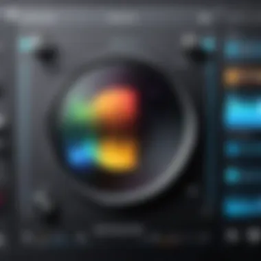 User interface of advanced audio recording software