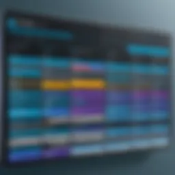 A visual representation of Airtable's Gantt view showcasing a project timeline.