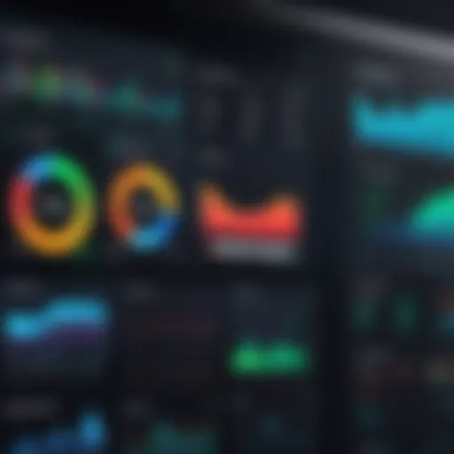 Visual representation of bankruptcy management software dashboard