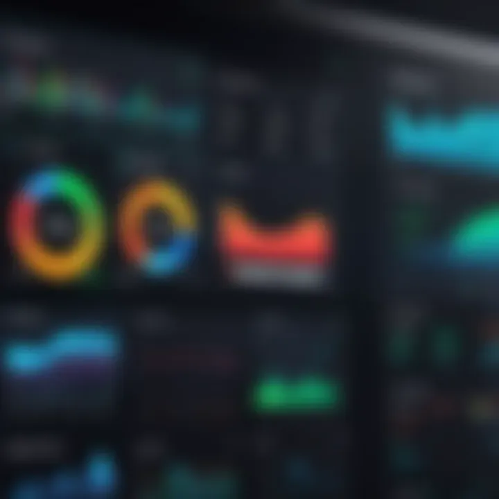 Visual representation of bankruptcy management software dashboard