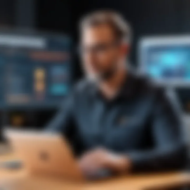 Instructor delivering an online course lesson