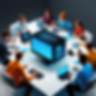 Engagement in Digital Learning Environments A diverse group of learners engaging with digital educational tools
