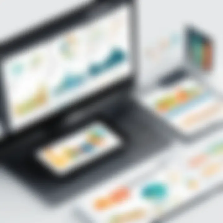 Data visualization software like Tableau and Power BI showcasing data insights