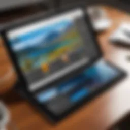 User interface of Adobe Bridge on iPad showcasing asset management tools.