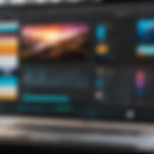 User interface of Adobe Rush showcasing music integration features