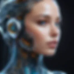 An abstract representation of AI voice synthesis technology