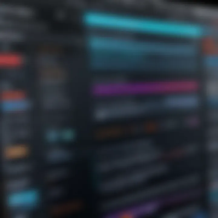 A close-up view of audio design software displaying sound editing options