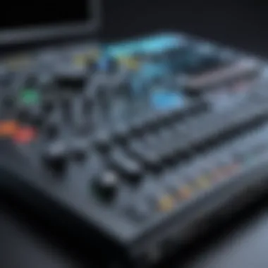 An advanced audio workstation interface showcasing various design tools