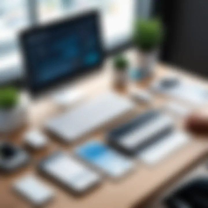 A graphic representation of the key features offered by Daxko Accounting.