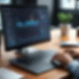 Entrepreneur analyzing market trends