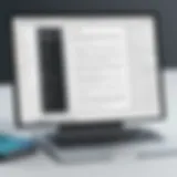 User interface of a PDF reader tool showcasing features