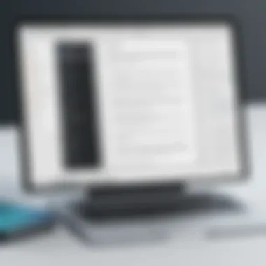 User interface of a PDF reader tool showcasing features