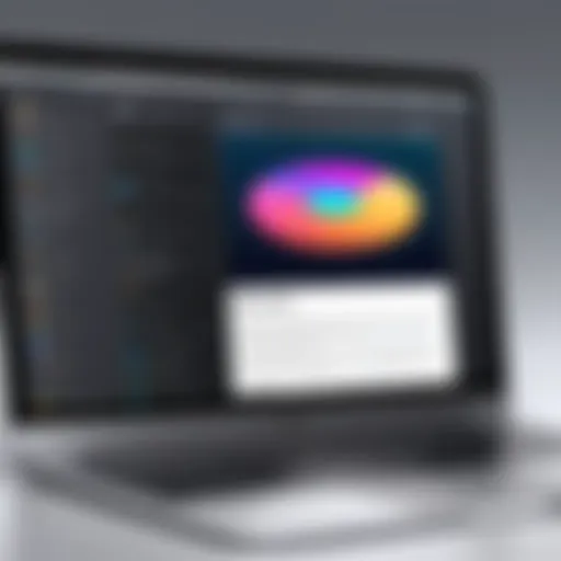 User interface of a popular publishing software on MacBook