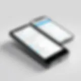 Illustration of a mobile app interface showing scan to fax functionality