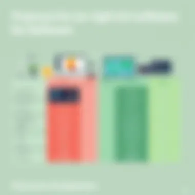 A comparative chart showcasing features of popular art software