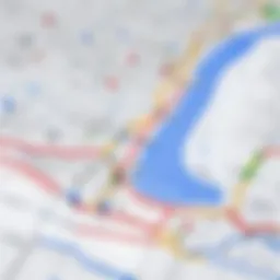 A visual representation of Google Routing Software interface showcasing its mapping features