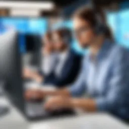 User interacting with IT help desk software interface
