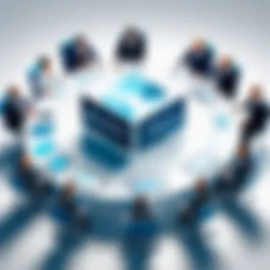 Team Collaboration Enhanced by Law Practice Management A team collaboration within a law firm using technology