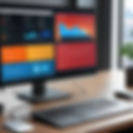 Visual representation of remote desktop interface