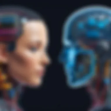 A diagram illustrating the differences between reactive and limited memory AI.