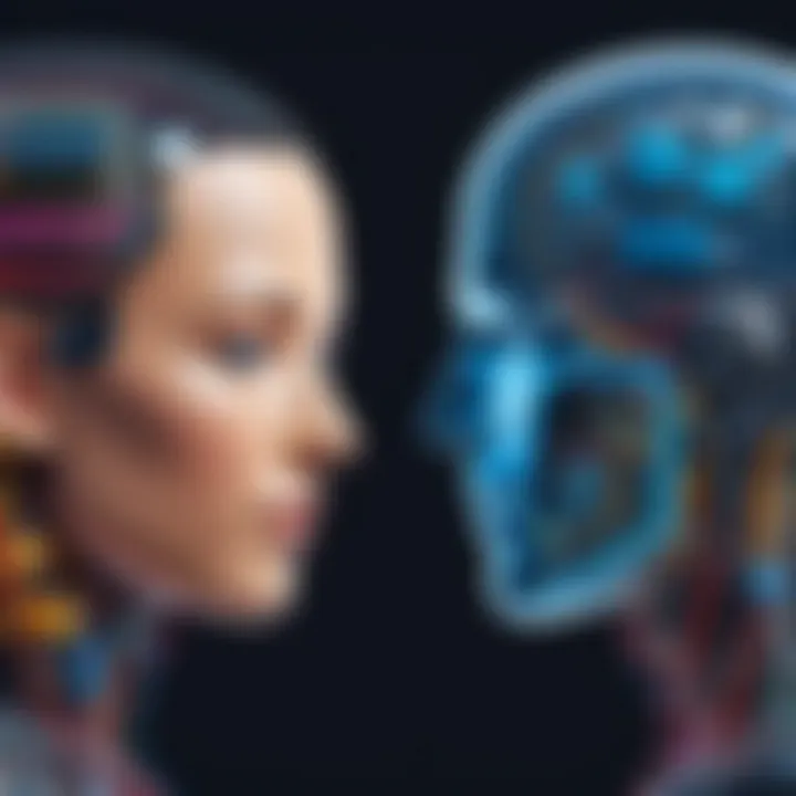 A diagram illustrating the differences between reactive and limited memory AI.