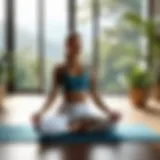 A serene yoga practice in a tranquil environment