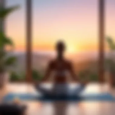 An inspiring sunrise yoga session