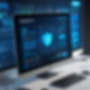 Digital Banking Security A digital interface displaying online banking features and security measures.