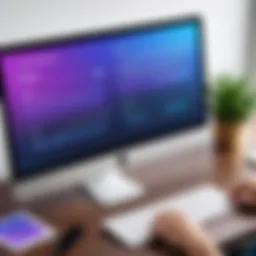 User interface of a drag and drop website builder