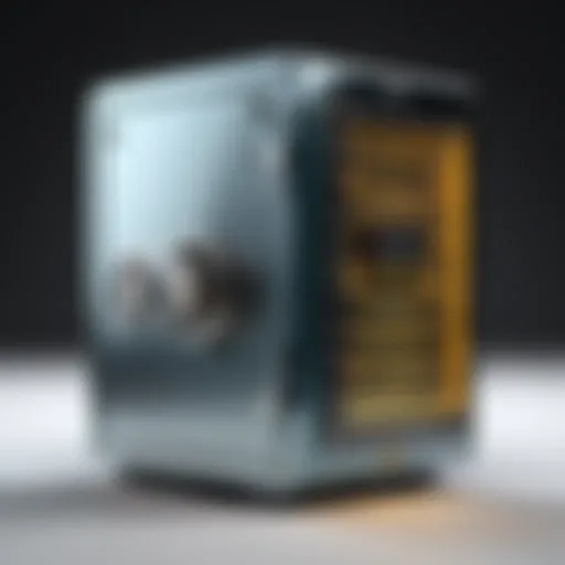 Illustration of a digital vault showcasing secure password storage