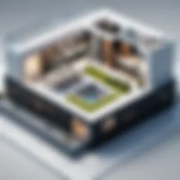 An intricate layout design showcasing modern architecture