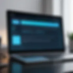 Virtual suggestion box interface on a laptop screen