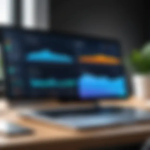 Visualization of WiFi marketing software dashboard