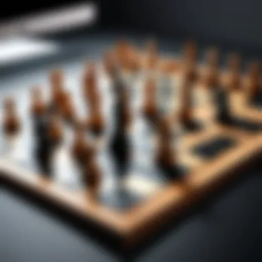 Strategic Thinking in Writing A chessboard with pieces in strategic positions, illustrating the importance of strategic thinking in writing.
