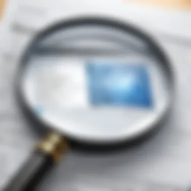 In-Depth Document Analysis A magnifying glass over a document, representing detailed review.