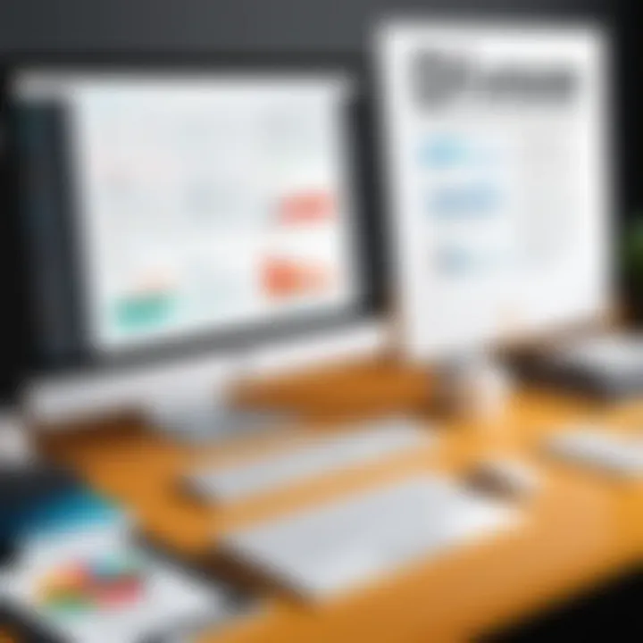 A digital interface showcasing various free printing software options