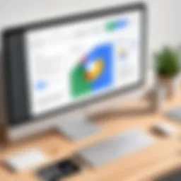 Visual representation of Google Display Ad Builder interface showcasing design tools.
