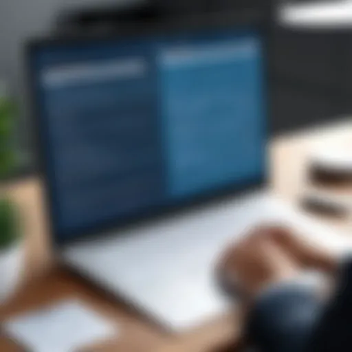 Modern interface of legal contract management software showcasing features.
