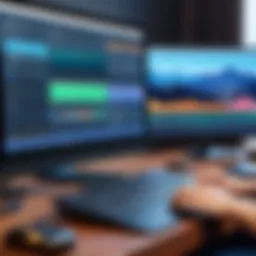 Interface showcasing video editing tools