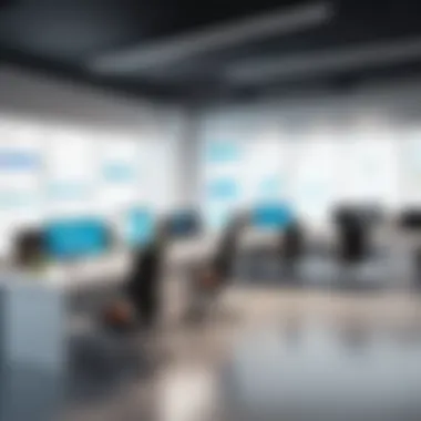 A collaborative workspace with individuals managing schedules