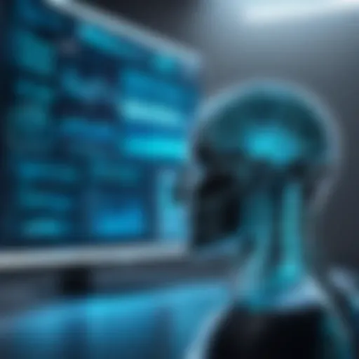 A futuristic healthcare interface showcasing AI and blockchain integration.
