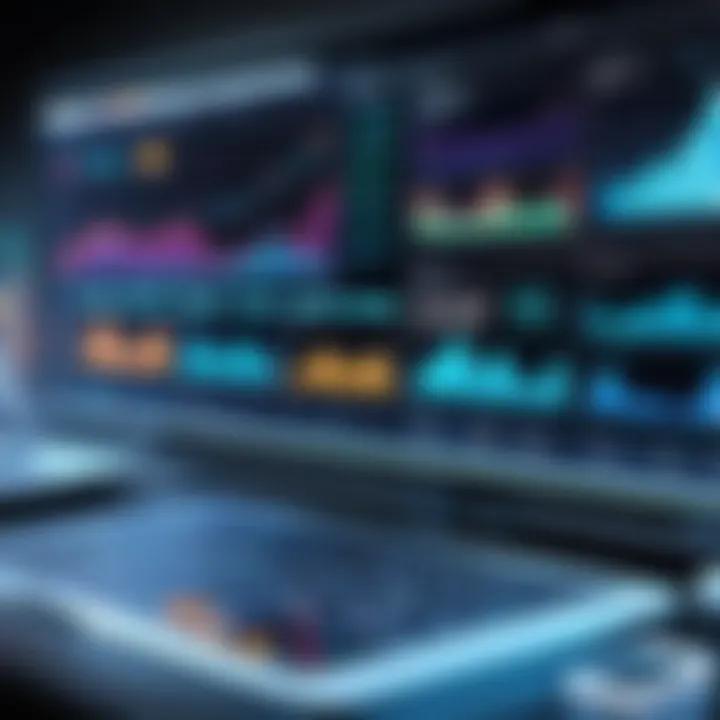 Data analytics dashboard displaying real-time patient metrics.