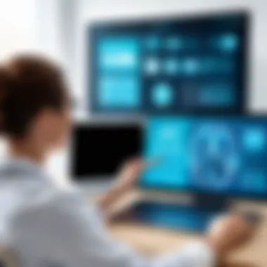 Telemedicine Consultation Telemedicine consultation between a doctor and patient on a digital platform.